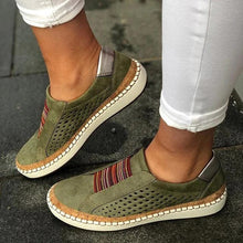 Load image into Gallery viewer, Womens Slip On Sneakers with a Flat Bottom, Breathable Mesh Upper and Toe Clasp in Five Colors
