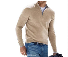 Load image into Gallery viewer, Mens Long Sleeve Pullover Sweater with Knit Construction and Hip Length Hem
