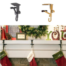Load image into Gallery viewer, Dual Hook Mantle Holder with Adjustable Fit and 20lb Capacity for Stockings and Garlands
