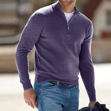 Load image into Gallery viewer, Mens Long Sleeve Pullover Sweater with Knit Construction and Hip Length Hem
