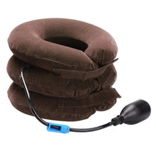 Load image into Gallery viewer, Inflatable Neck Collar with Hand Pump and Three Air Chambers, Adjustable Fit

