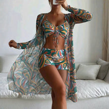 Load image into Gallery viewer, 3 piece bikini set, demi-set

