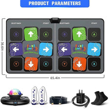 Load image into Gallery viewer, Kids Electronic Dance Mat Game with Two Wireless Controllers and Motion Camera
