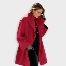 Load image into Gallery viewer, Wool Blend Coat for Women with Wind Resistant Fabric and Soft Lining
