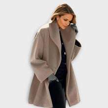 Load image into Gallery viewer, Wool Blend Coat for Women with Wind Resistant Fabric and Soft Lining
