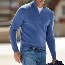 Load image into Gallery viewer, Mens Long Sleeve Pullover Sweater with Knit Construction and Hip Length Hem
