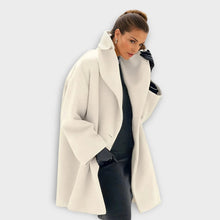 Load image into Gallery viewer, Wool Blend Coat for Women with Wind Resistant Fabric and Soft Lining

