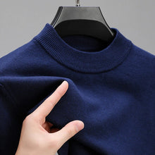 Load image into Gallery viewer, Mens Knit Sweater with Ribbed Hem and Close Fitting Neckline
