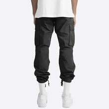 Load image into Gallery viewer, Mens Straight Fit Cargo Pants with Drawstring Waist, Ankle Ties and Multiple Pockets

