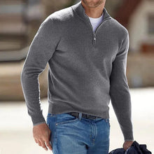 Load image into Gallery viewer, Mens Long Sleeve Pullover Sweater with Knit Construction and Hip Length Hem
