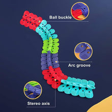 Load image into Gallery viewer, Glow in the Dark Flexible Race Track Set with Snap Together Pieces and a Detachable Body Car in 92 or 184 Pieces
