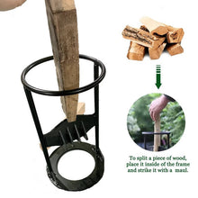 Load image into Gallery viewer, Manual Cast Iron Log Splitter with Reinforced Base and Angled Wedge
