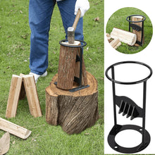 Load image into Gallery viewer, Manual Cast Iron Log Splitter with Reinforced Base and Angled Wedge
