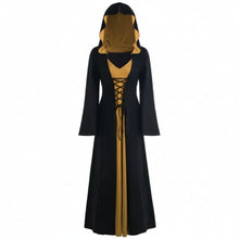 Load image into Gallery viewer, Official Medieval Dress Vampire Witch For Women Lace-up Hooded Cloak Robe
