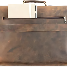 Load image into Gallery viewer, Vintage Buffalo Leather Messenger Laptop Bag
