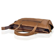 Load image into Gallery viewer, Portland Buffalo Leather Tote Bag with Zipper Tan
