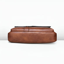 Load image into Gallery viewer, Men's Leather Laptop Briefcase, Retro Structured Waterproof Bag
