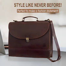 Load image into Gallery viewer, Walker Buffalo Leather Briefcase Full Grain Laptop Bag
