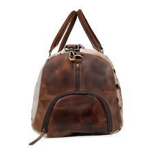 Load image into Gallery viewer, Cowhide Leather Duffel Bag, Unisex Full Grain Leather Travel Bag

