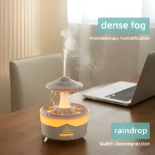 Load image into Gallery viewer, Mushroom Humidifier with Raining Cloud Lamp Aromatherapy - Colorful Raindrop Light Essential Oil Diffuser
