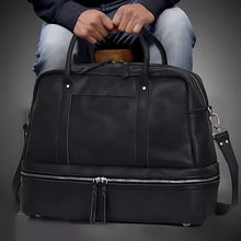 Load image into Gallery viewer, Women Stylo Duffel Bag Leather Travel Duffel Black
