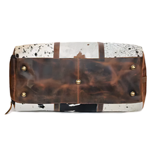 Load image into Gallery viewer, Cowhide Leather Duffel Bag, Unisex Full Grain Leather Travel Bag

