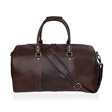 Load image into Gallery viewer, John Leather Duffel Bag for Men, Vintage Brown Full Grain Cow Leather

