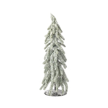 Load image into Gallery viewer, Tabletop Christmas Tree 12 Inch with Snow Flocked Branches and Metal Base
