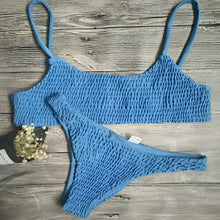 Load image into Gallery viewer, Sexy Push-Up Padded Pleated Bikini Set for Women
