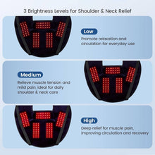 Load image into Gallery viewer, Cordless Red Light Neck &amp; Shoulder Massager, Heated Wrap with Vibration
