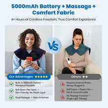Load image into Gallery viewer, Cordless Red Light Neck &amp; Shoulder Massager, Heated Wrap with Vibration
