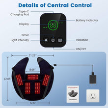 Load image into Gallery viewer, Cordless Red Light Neck &amp; Shoulder Massager, Heated Wrap with Vibration
