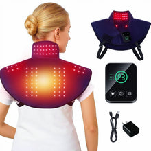 Load image into Gallery viewer, Cordless Red Light Neck and Shoulder Massager, Heated Wrap with Vibration
