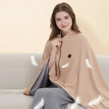 Load image into Gallery viewer, USB Heated Shawl Blanket with Three Heat Levels and Eight Heating Zones

