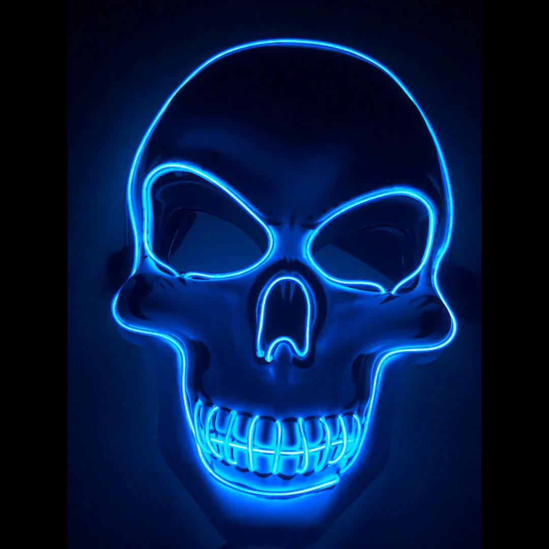 Glow Skeleton Party Mask with Ten Color Lighting Modes