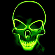 Load image into Gallery viewer, Halloween Skeleton Mask LED Glow Scary Mask
