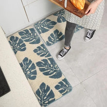 Load image into Gallery viewer, Leaf Pattern Runner Mat with Plush Fibers for Hallways
