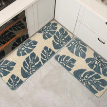 Load image into Gallery viewer, Leaf Pattern Runner Mat with Plush Fibers for Hallways
