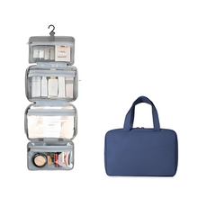 Load image into Gallery viewer, Travel Organizer for Cosmetics, Compact Water-Resistant Toiletry Bag with 4 Compartments and 360° Hook
