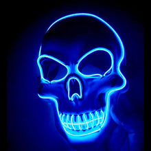 Load image into Gallery viewer, Halloween Skeleton Mask LED Glow Scary Mask
