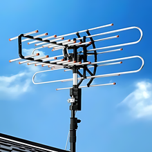 Load image into Gallery viewer, Long Range TV Antenna with Motorized 360 Rotation and Dual Outputs, 500 Mile Reception
