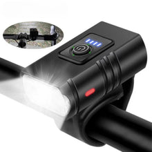 Load image into Gallery viewer, USB-C Rechargeable LED Bike Headlight – Easy-Mount Front Light for Road &amp; Mountain Bikes
