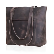 Load image into Gallery viewer, Romeo Leather Tote Bag Buffalo Hide Split Leather

