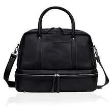 Load image into Gallery viewer, Leather Duffle Bag Full Grain Buffalo Leather Black
