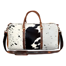 Load image into Gallery viewer, Cowhide Leather Duffel Bag, Unisex Full Grain Leather Travel Bag
