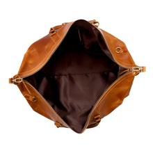 Load image into Gallery viewer, French Leather Duffel Bag, Genuine Top Grain Leather, Tan
