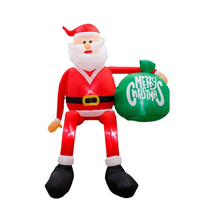 Load image into Gallery viewer, 8ft Climbing Santa Inflatable with LED Lights and Anchoring Kit
