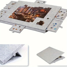 Load image into Gallery viewer, Portable Puzzle Table with Six Sorting Drawers Stand and Cover Lid for 1000 Piece Puzzles
