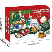 Load image into Gallery viewer, Christmas Advent Calendar with 24 Pull Back Mini Cars and Colorful Racing Vehicles
