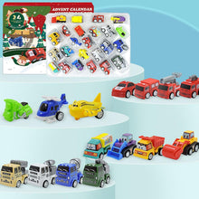 Load image into Gallery viewer, Christmas Advent Calendar with 24 Pull Back Mini Cars and Colorful Racing Vehicles

